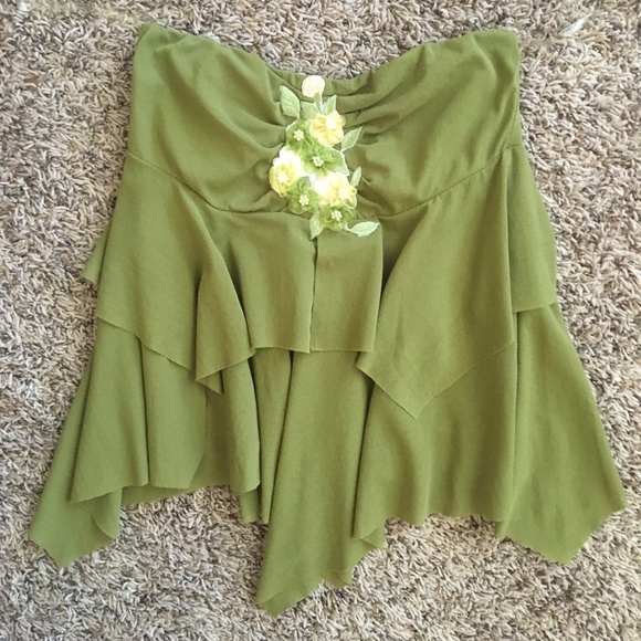 Forever 21 Tops - Vintage Y2K Mesh Blossom Flower Strapless Fairy top